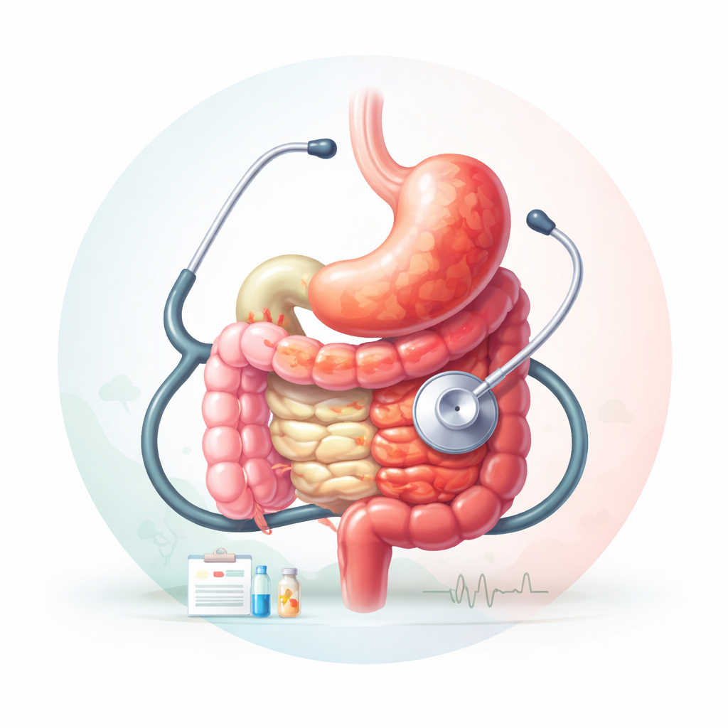healthy vs diseased digestive system